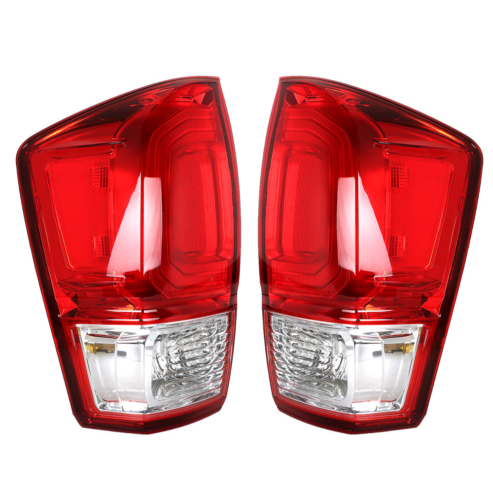 labwork For 16-21 Toyota Tacoma Black Bezel Tail Lights Brake Lamp Le