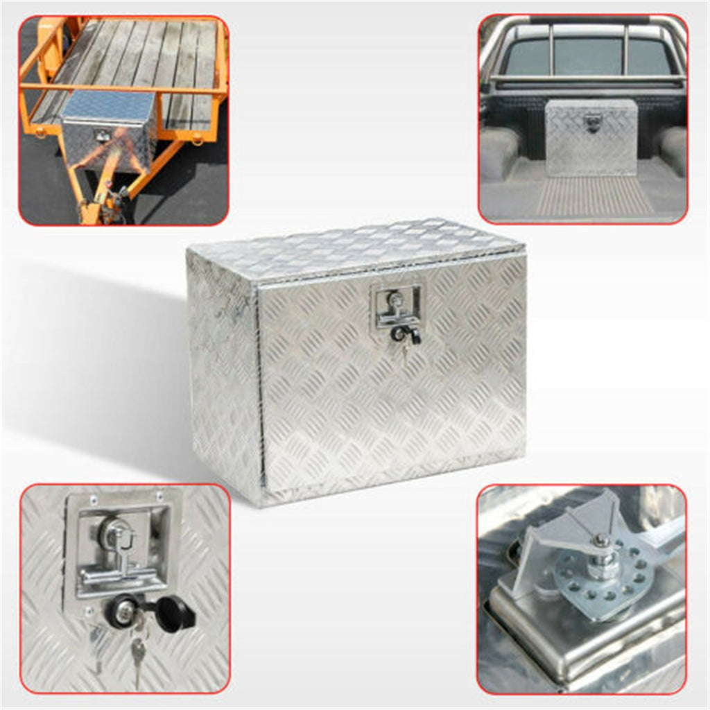 24" X 17 " X 18" Cuboid Aluminum Underbody Storage Tool Box for RV Trailer Truck Lab Work Auto 