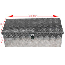 Load image into Gallery viewer, 30&quot;x 13&quot; Truck Pickup Underbody Aluminum Tool Box Trailer Storage Bed w/ Lock Lab Work Auto 