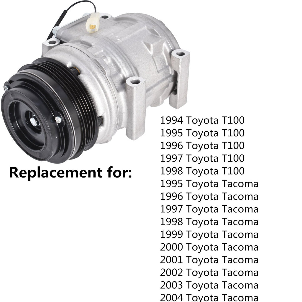 A/C Compressor Fit For Toyota T100 94-98 Tacoma 95-04 L4 2.4L 2.7L 77335 Lab Work Auto