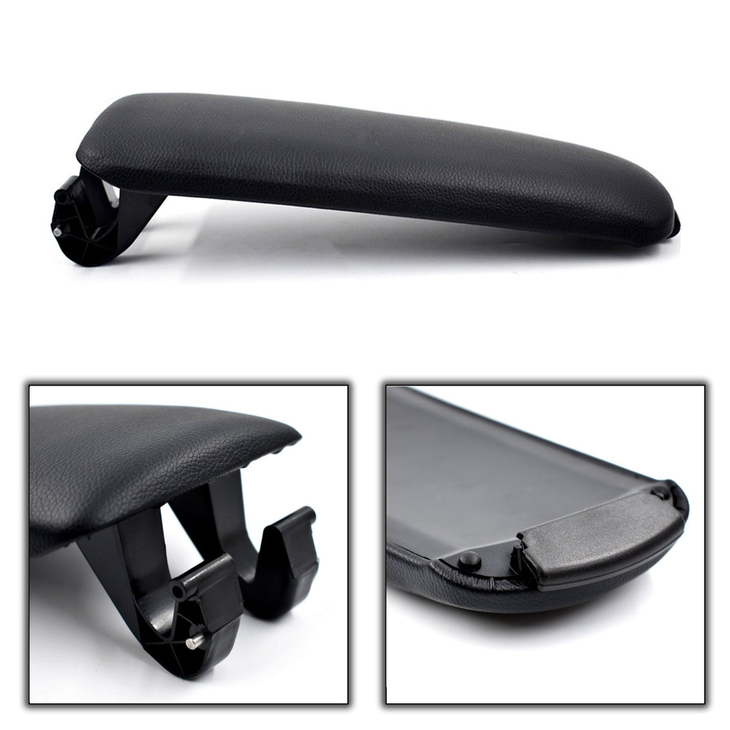 Black for 2004-2008 Audi A4 B7 Leather Armrest Center Box Console Lid Cover Lab Work Auto