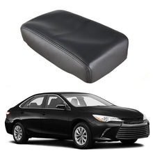 Load image into Gallery viewer, For 12-17 Toyota Camry Black Leather Center Console Lid Armrest Cover Blk Stitch Lab Work Auto