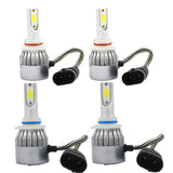 LED Headlight Kit Combo Total 2800W 390000LM High Low Beam 6000K 4PCS 9005 9006