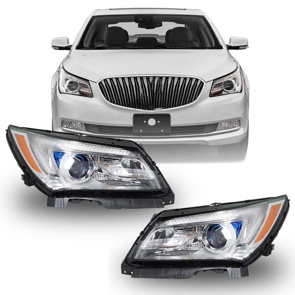 labwork Headlight Assembly Replacement for Buick LaCrosse 2014-2016 Headlights Halogen Type LED Set Driver ＆ Passenger Side