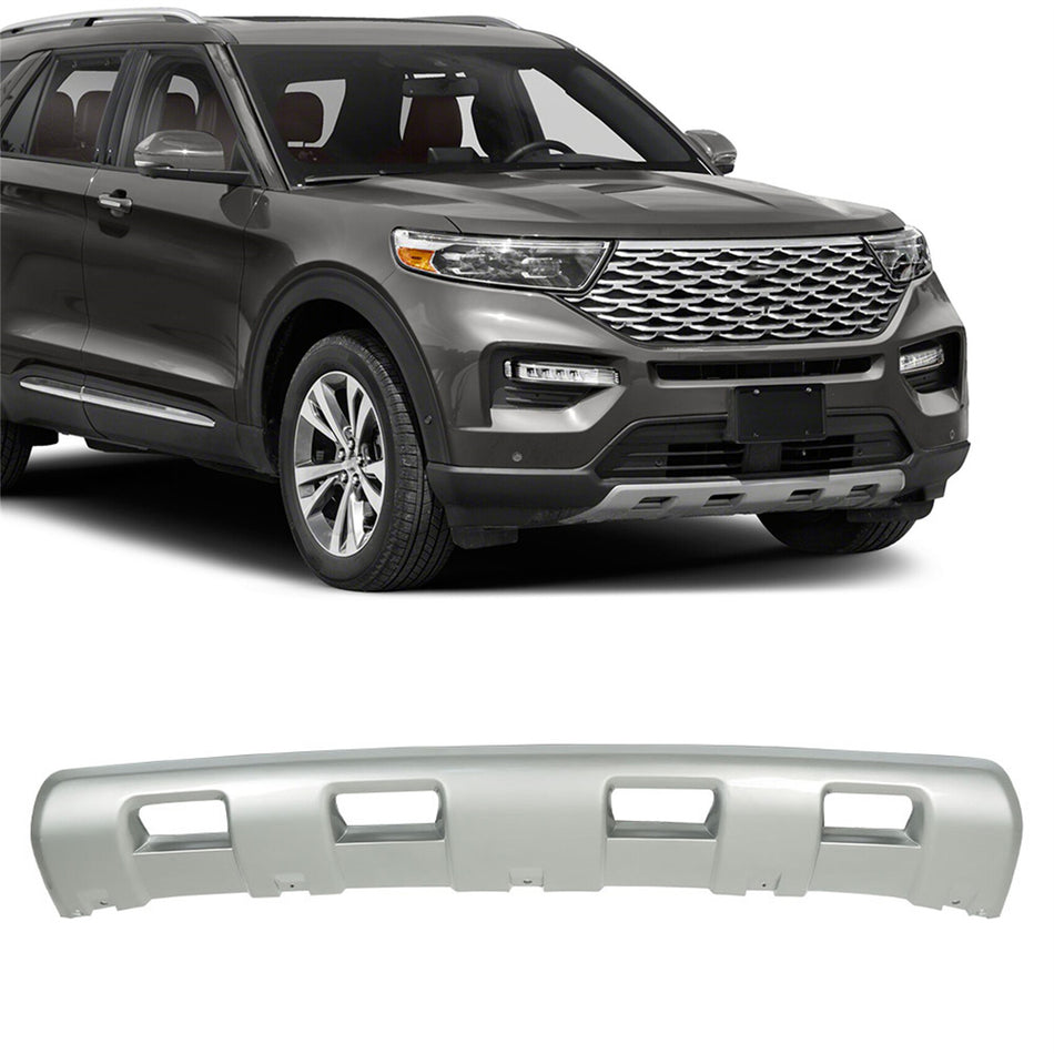 labwork Silver Front Bumper Lower Valance Panel Skid Plate Replacement for 2020 2021 2022 Explorer