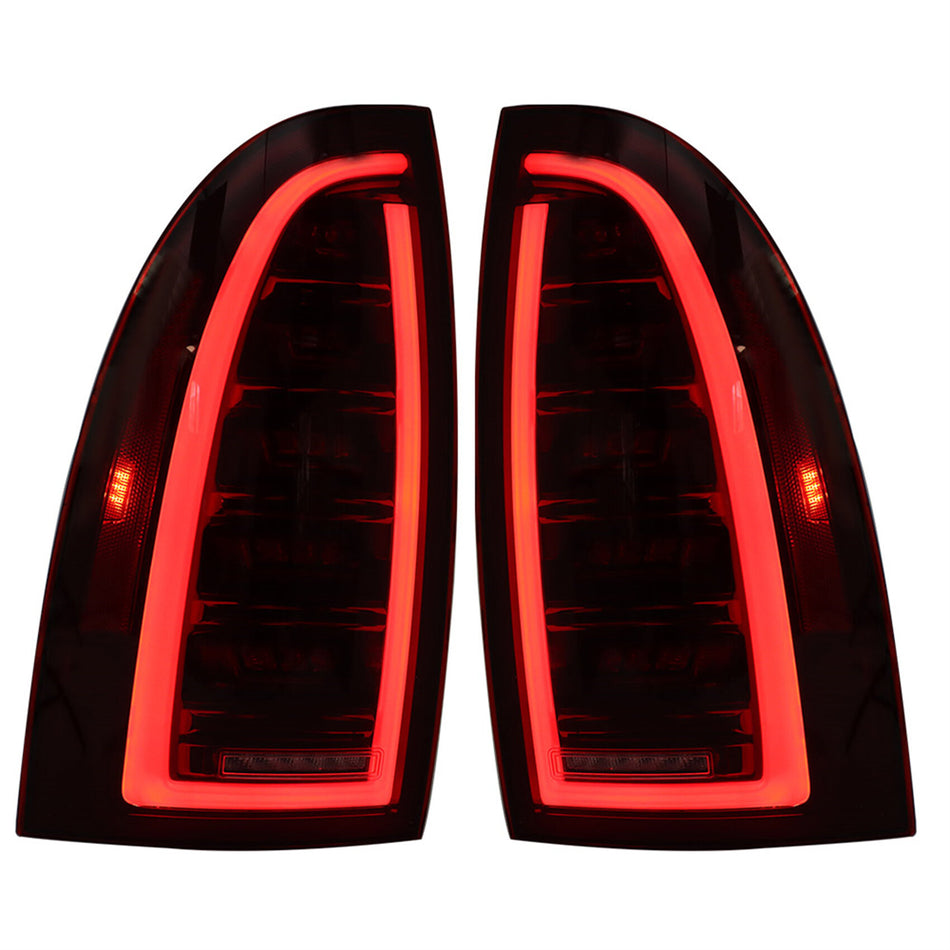 labwork 1 Pair Left & Right Side Tube LED Tail Lights Assembly Replacement for 2005-2015 Toyota Tacoma Black