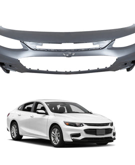 labwork Primered Front Bumper Cover without Parking Assist Sensor Holes Replacement for 2016-2018 Malibu