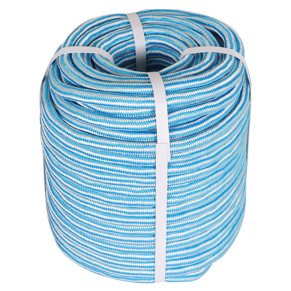 1/2 in x 200FT Arborist Bull Rope 24 Strand Tree Rope High Strength Polyester Rope Blue White