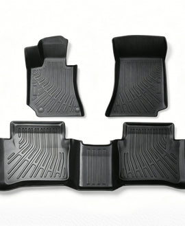 3PCS Floor Mats Black TPE Replacement for E-Class W212 2010-2016 1st and 2nd Row