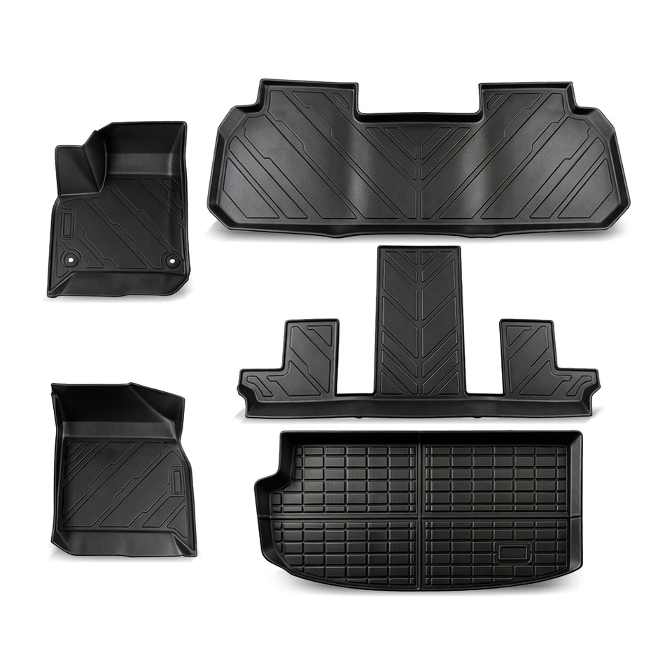 Full Set TPE Floor Mats Cargo Liner for 2018-2024 Chevy Traverse Limited