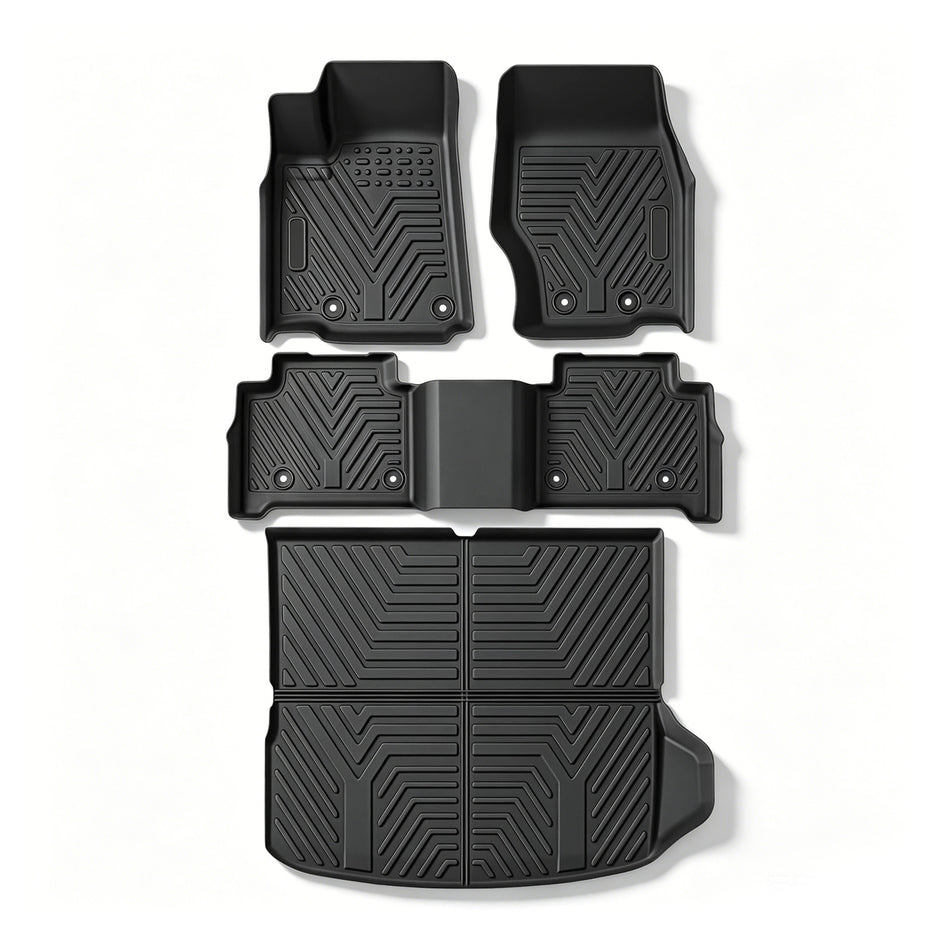 4PCS TPE All-Weather Floor Mats Cargo Liner for 2022-2025 Jeep Grand Cherokee