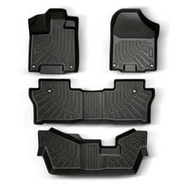 3-Row All-Weather TPE Floor Mats Set for 2016-2022 Honda Pilot (8-Passenger)