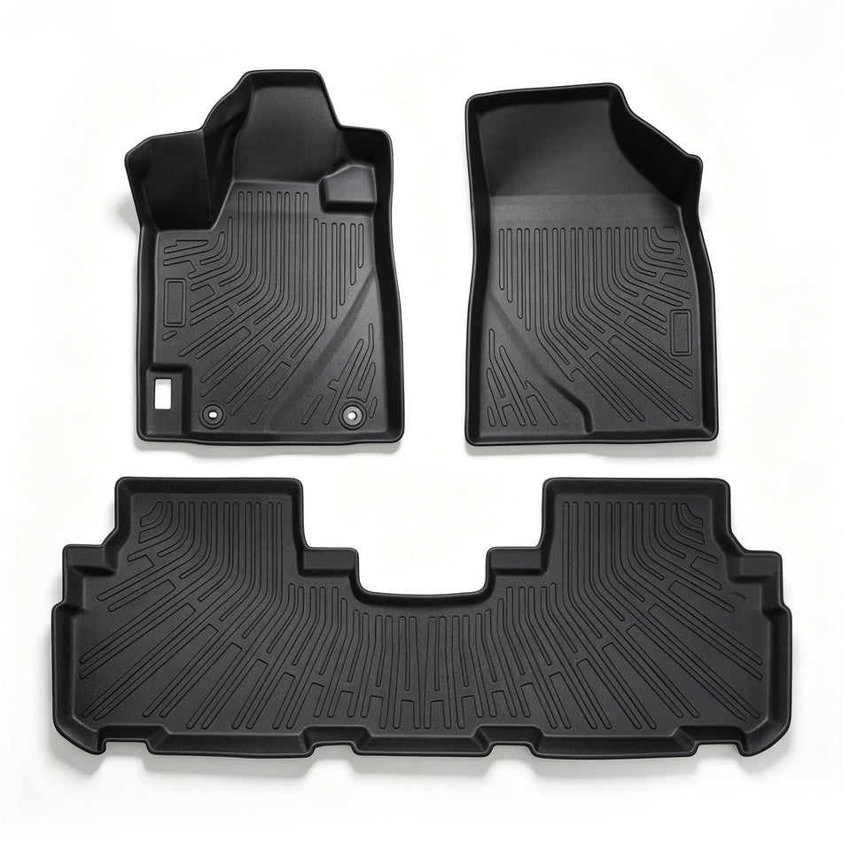 Floor Mats for Cars Liner 3Pcs Black Replacement for Highlander 2008-2013
