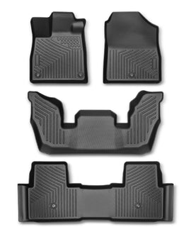 labwork 4-Piece 3D TPE All-Weather Floor Mats for 2023-2025 Honda Pilot 3 Rows Front 2nd & 3rd Row Set