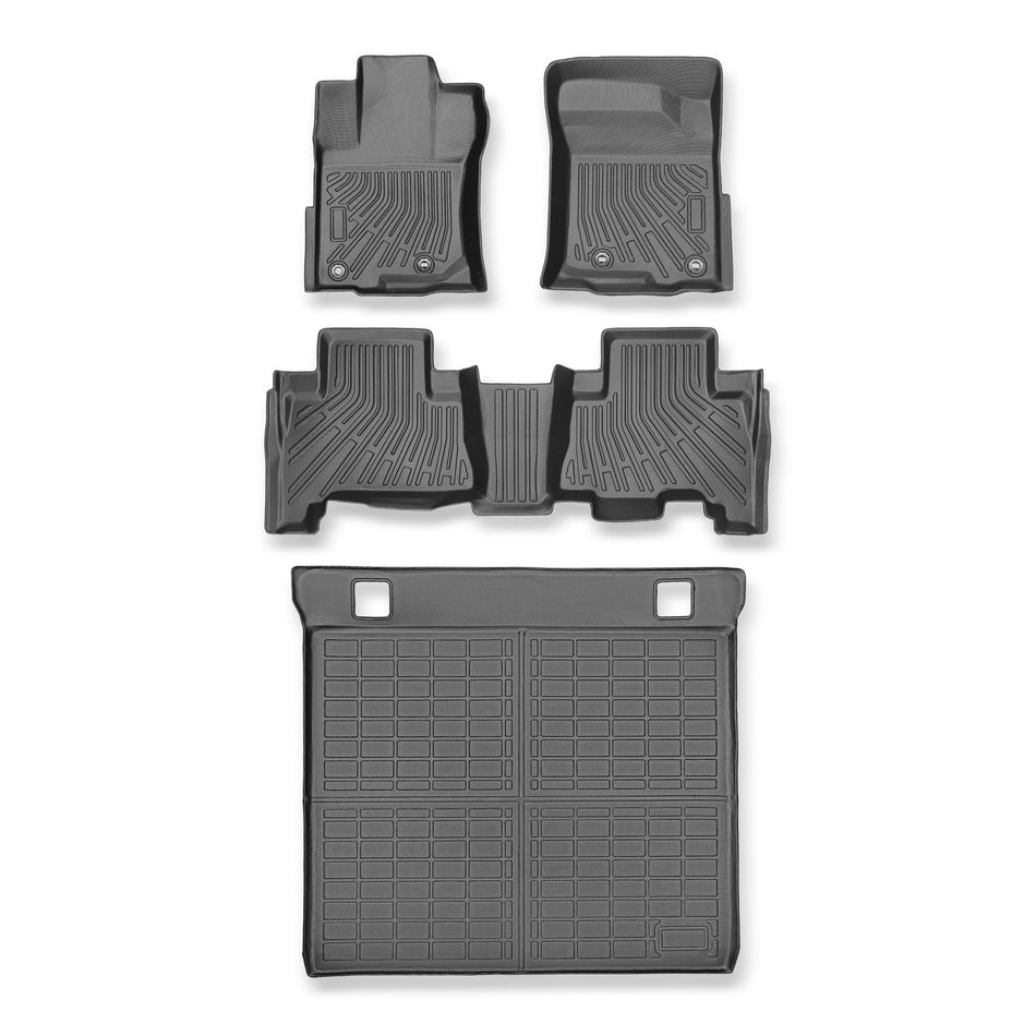 TPE Floor Mats+Trunk Cargo Liner For 2013-2024 Toyota 4Runner 5 Seat All Weather