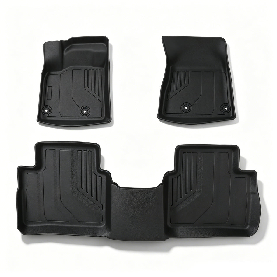 3Pcs Car Floor Mats Front and Rear TPE Black Replacement for Rogue 2021-2026