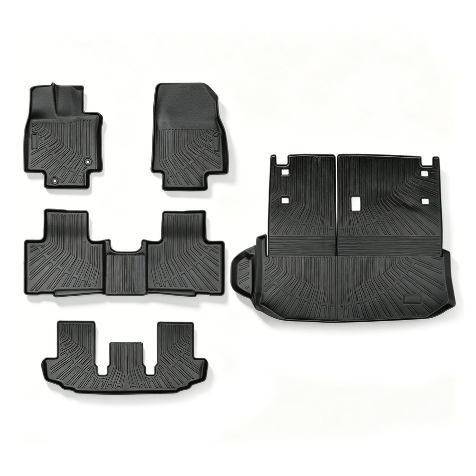 Floor Mats & Cargo Liner Backrest Mat for 2020-2026 Toyota Highlander 7-Seat TPE