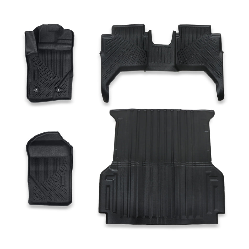 For Ford Ranger Super Crew Cab 2024-2025 Floor Mats & 5FT Truck Mat