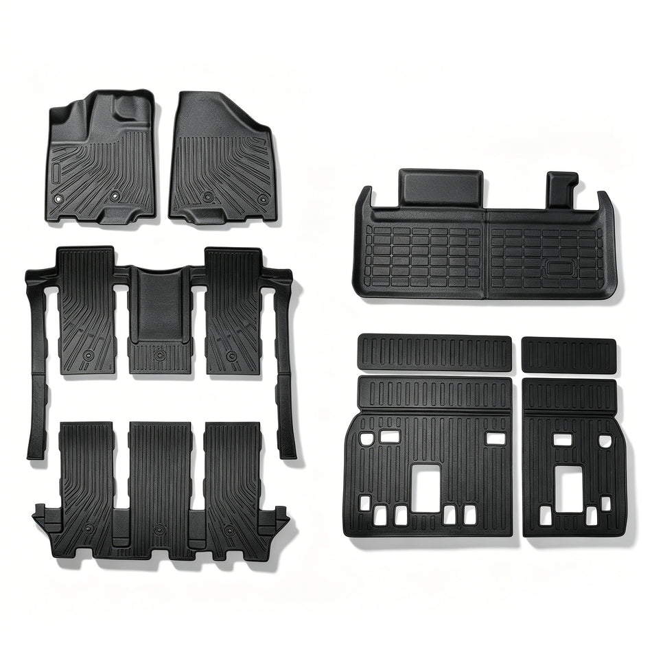 Floor Mats and Cargo Liner&Backrest Mat Fit for Toyota Sienna 2013-2020(Only 7 Seats）