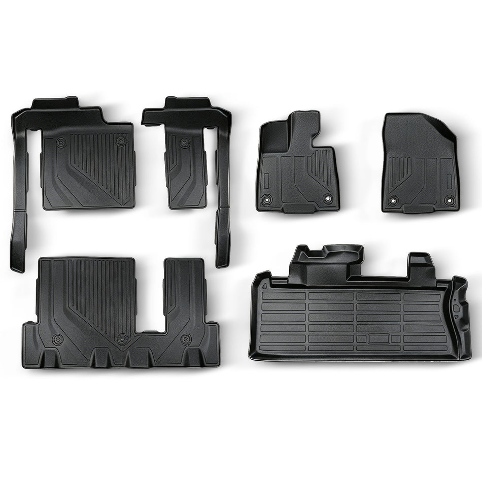 For 2021-2024 Toyota Sienna 8 Seats TPE Floor Mats & Trunk Cargo Liner