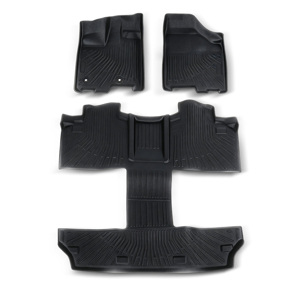 TPE For 2011-2012 Toyota Sienna 7 Seat 3 Rows Floor Mats Liners All Weather