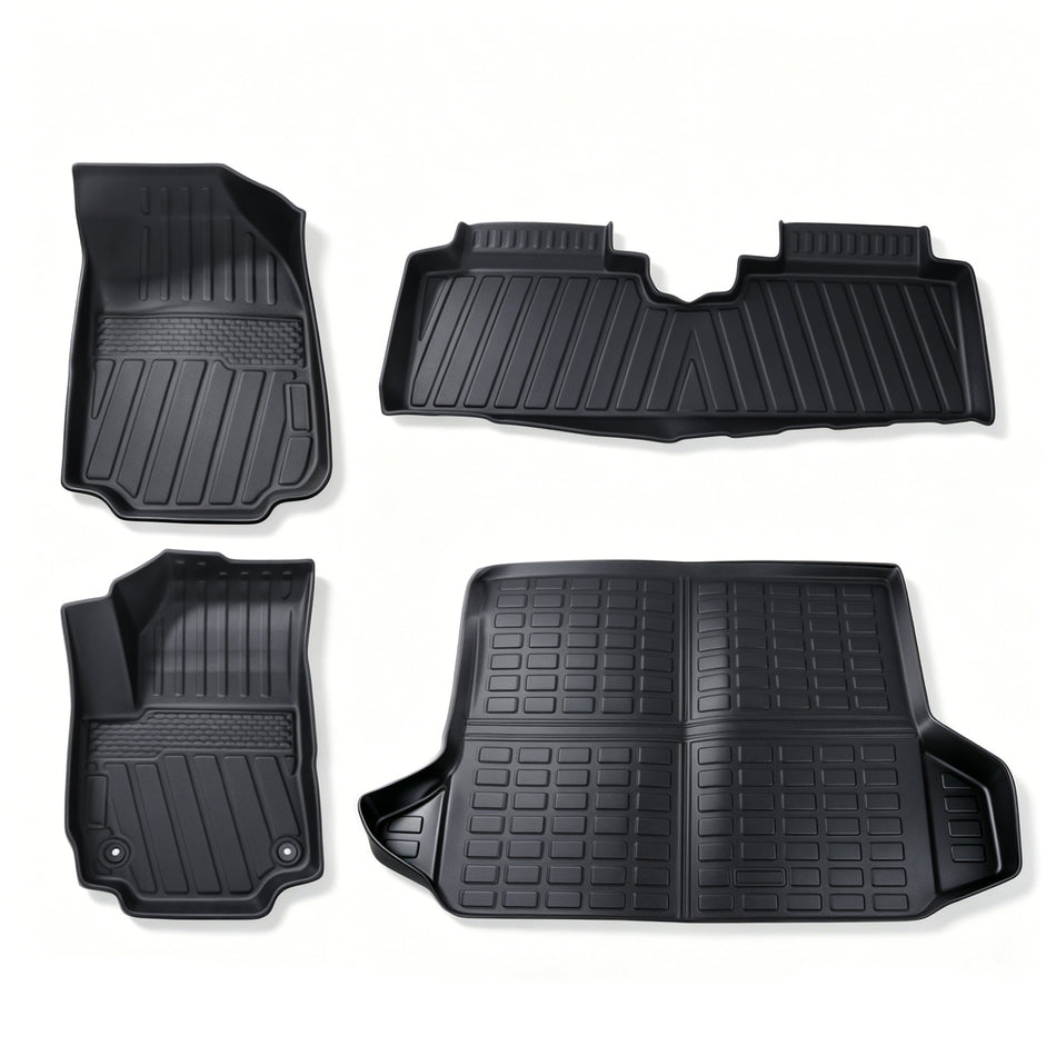 Floor Mats for 2018-2024 Chevy Equinox (Not for EV) / GMC Terrain, All-Weather TPE Custom Fit Floor Liners Cargo Liner