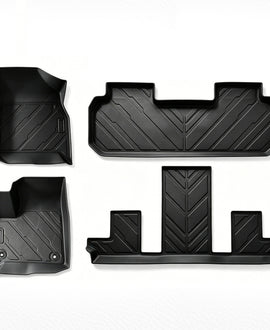 Full Set TPE All-Weather Floor Mats for 2018-2025 Chevy Traverse 7 Passenger