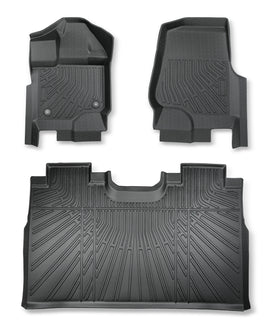 3PCS Floor Mats Black TPE Replacement for F150 2015-2025 Replacement for F150 Lightning SuperCrew Cab 2022-2025