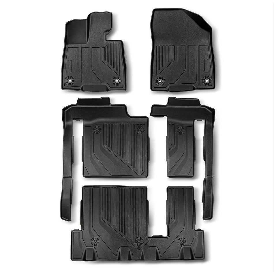 Floor Mat For 2021-2024 Toyota Sienna 8 Seat All Weather TPE Heavy Duty Liner