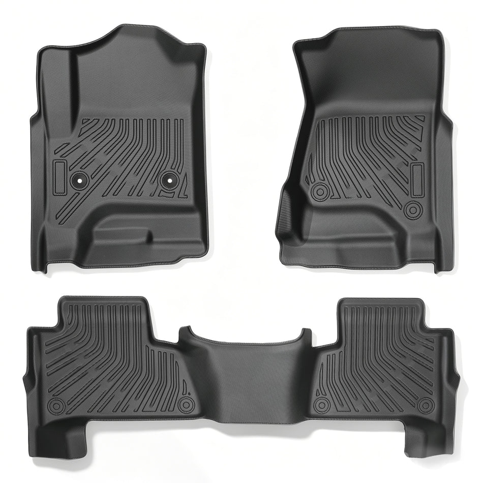 3-Piece TPE All-Weather 3D Custom Floor Mats for 2015-2020 Chevy Tahoe GMC Yukon