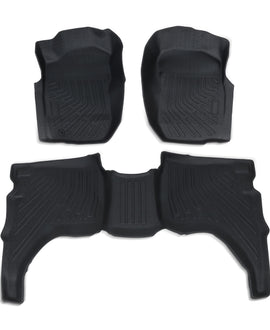 Fits 2001-2004 Toyota Tacoma Double Cab TPE 3D Front & 2nd Row Floor Mats Liner