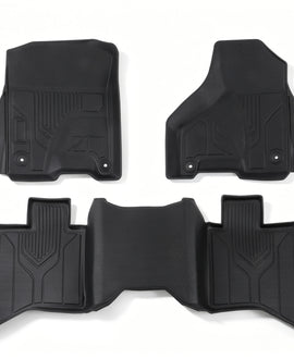 3-Piece 3D Injection Molded All-Weather Rubber Floor Mats for 2009-2018 Dodge Ram 1500 2500 3500 Classic