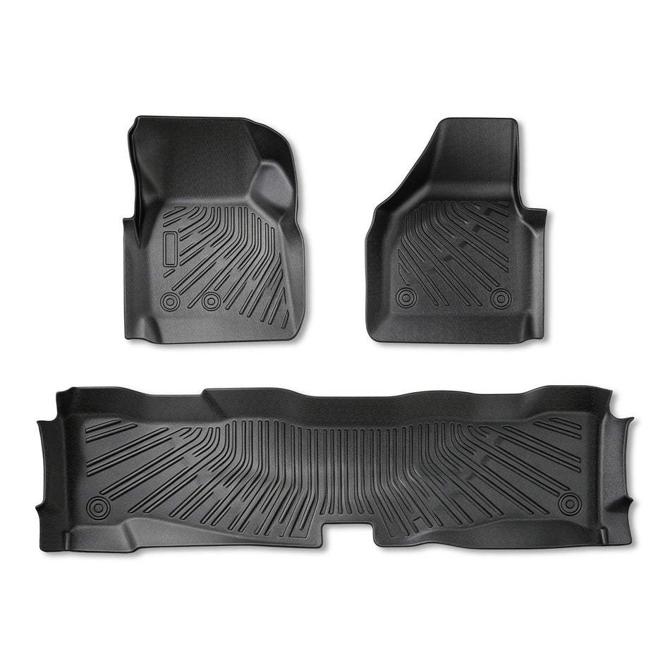 3Pcs Front and Rear TPE Car Floor Mats Replacement for F250 F350 F450 F550 2008-2010