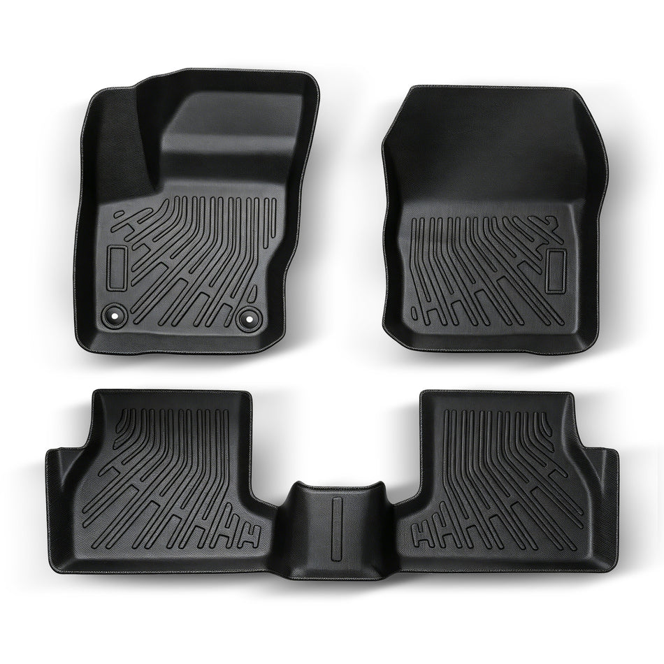 3-Piece All-Weather TPE Floor Mats Set for 2012-2018 Ford Focus(Fits Sedan & Hatchback)