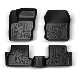3-Piece All-Weather TPE Floor Mats Set for 2012-2018 Ford Focus(Fits Sedan & Hatchback)