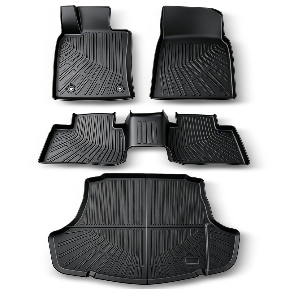 4-Piece All-Weather TPE Floor Mats & Cargo Liner Set for 2025-2026 Toyota Camry