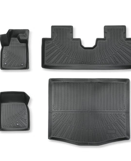 3D Custom Fit All-Weather TPE Floor Mats + Cargo & Backseat Liner Set for 2021-2026 Ford Mustang Mach-E (Excludes Gas Mustang)