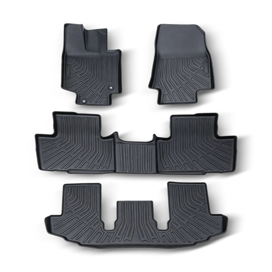 For 2020-2026 Toyota Highlander TPE Floor Mats Liner 4PCS New 3D Front & Rear