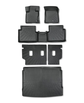 6PCS Floor Mats Backrest Mat and Cargo Liner Black TPE Replacement for Bronco Sport 2021-2025