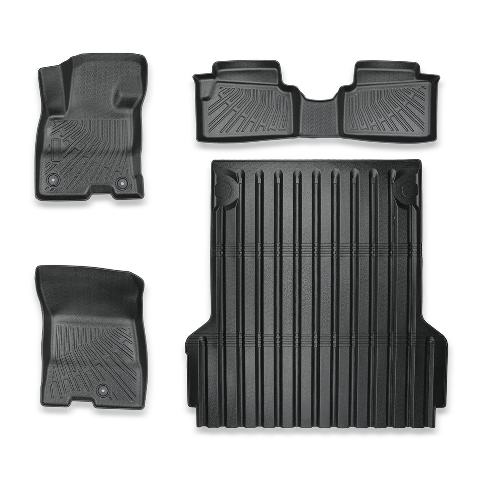 Floor Mats & Truck Bed Liner for 2022-2025 Ford Maverick Hybrid TPE Set