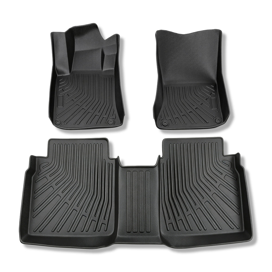 Black 3Pcs Front and Rear TPE Car Floor Mats Replacement for Altima 2019-2025