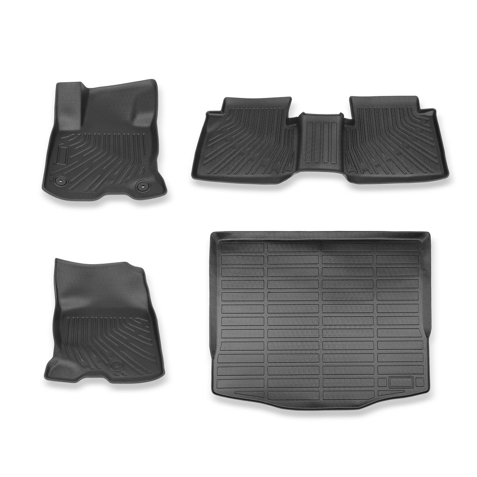 Floor Mats & Cargo Liner Set Fit for 2020-2025 2026 Ford Escape Hybrid All Weather Protection TPE