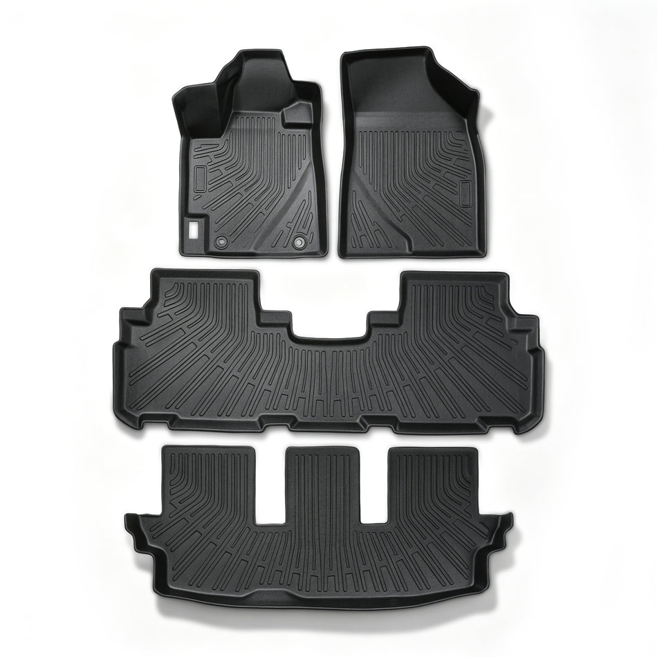 3D Black Car Floor Mats 4Pcs Floor Liners Replacement for Highlander 2008-2013