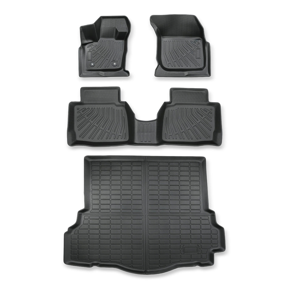 3D Custom Fit TPE Floor Liners Set for 2017-2020 Ford Fusion & Lincoln MKZ - All-Weather Interior Protection (Excludes 2013-2016)