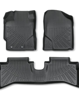 3PCS Floor Mats Black TPE Replacement for Prius C 2012-2015 | Front Rear