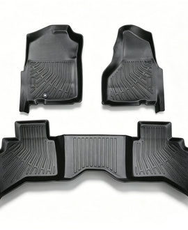 labwork 3PCS Floor Mats Replacement for Dodge Ram 1500 Quad Cab 2002-2008 Front and Rear TPE Black