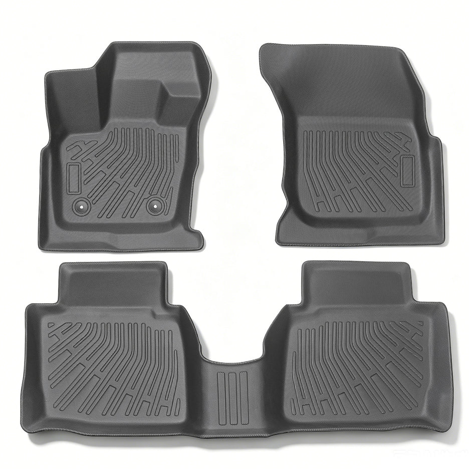 labwork 3-Piece 3D TPE All-Weather Floor Mats for 2017-2020 Ford Fusion Front & Rear Set