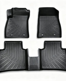 3Pcs Car Floor Mats Liner Front and Rear TPE Black Replacement for Sentra 2014-2019