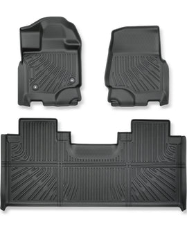 3D Custom Fit TPE Floor Liners Set for 2015-2025 Ford F-150 Extended Cab / SuperCab - All-Weather Protection (Fits Bench Seat Only)