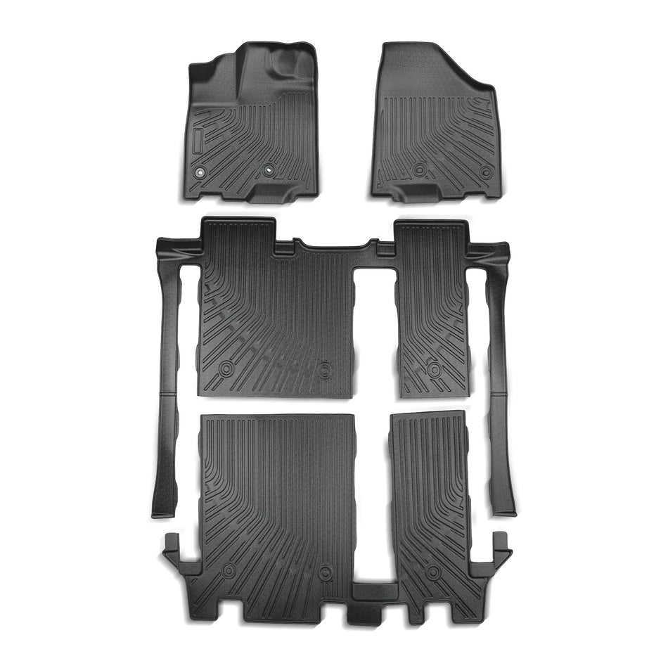 Floor Mats Liners TPE For 2013-2020 Toyota Sienna 8 Seats 3D Model All-Weather